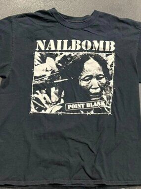 Nailbomb Rock Band Vintage STyle Black Shirt 189